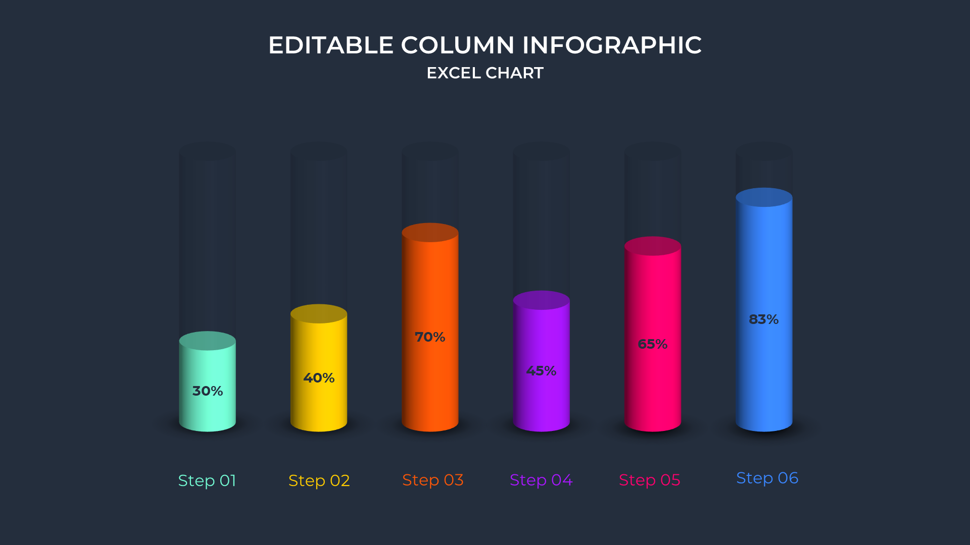 Excel Data Charts [dark] slide 3